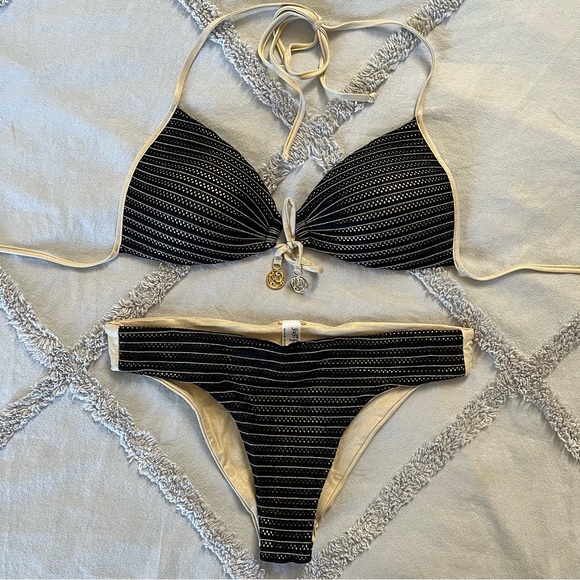 Luli Fama Other - Luli Fama Black & Gold Bikini- Small